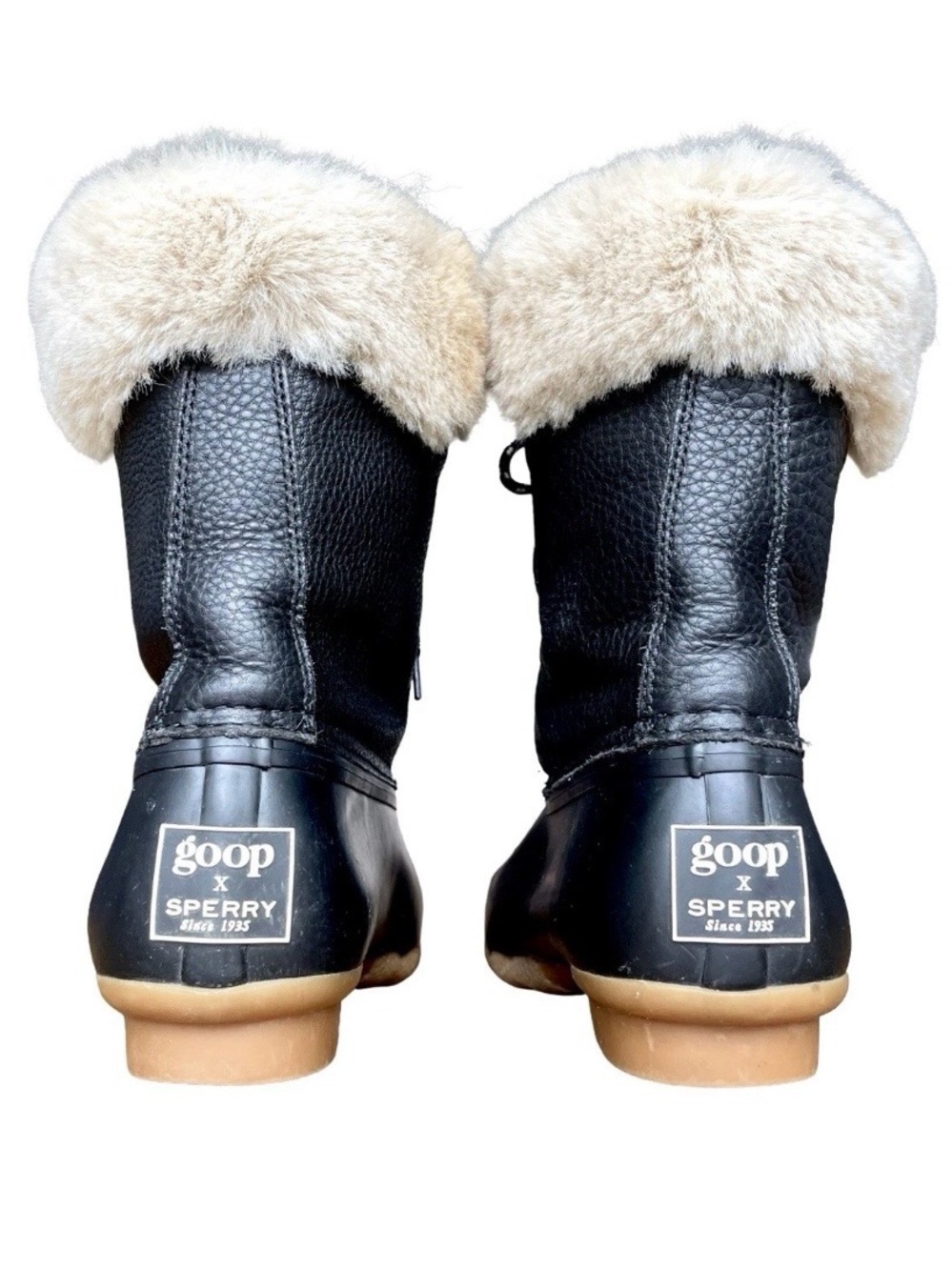 goop x Sperry Luxe Leather Shearling Duck Boots Size 10 - Picture 8 of 15